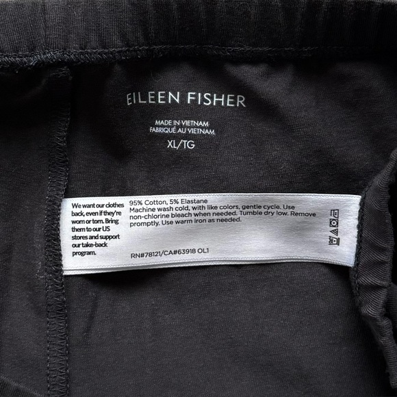 EILEEN FISHER XL Stretch Knit Jersey Leggings in Graphite Gray • Ankle Length - Picture 4 of 8